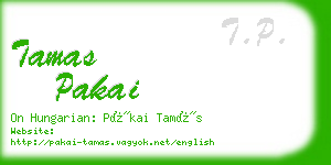 tamas pakai business card